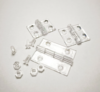 Charnières en PVC transparent de petite taille, 25*35, autocollantes, charnières en plastique autocollantes