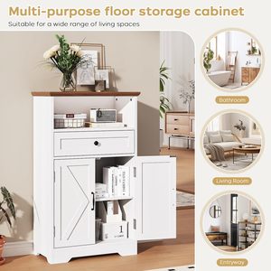 SENYU 2026 Farmhouse Dining <b>Room</b> <b>Wooden</b> Sideboard Buffet <b>Cabinet</b> with 2-Door 2-Drawer Pantry Storage <b>Cabinet</b> <b>for</b> <b>Living</b> <b>Room</b> - Product Image 6