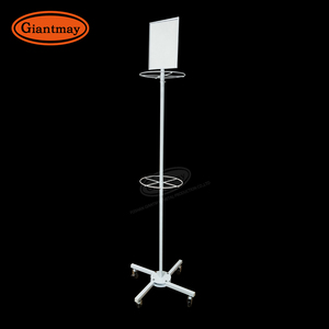 Phiên Bản Đơn Giản Mưa Bánh Cửa Hàng Đôi Lớp Gấp Ô Treo Kim Loại Hiển Thị Đứng Với Quảng Cáo Clip - Product Image 5