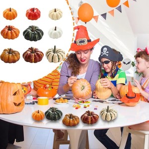 Calabazas Artificiales de Espuma, Pequeñas y Realistas, Mini Calabazas para Decoración de Otoño, Acción de Gracias, Halloween, Navidad, Graduación y Fiestas - Product Image 2
