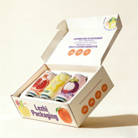 Boîte d'expédition ondulée beige pour 3 bouteilles, avec logo estampé or, pour emballage cadeau de jus et de vin, en carton ondulé recyclé