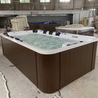 Grande baignoire de massage Spa extérieur jacuzzi pour 10 personnes avec hydromassage et chauffage thermostatique