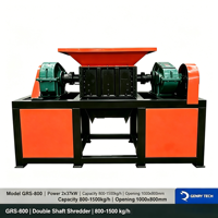 Machine à déchiqueter les câbles GRS800 1500 Kg/h, moteur en alliage de cuivre et d'aluminium, automatique, haute productivité avec convoyeur d'alimentation