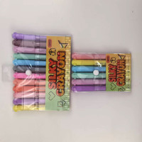 Crayons torsadables soyeux style macaron, couleurs vives, connectables, pour les devoirs des élèves du primaire