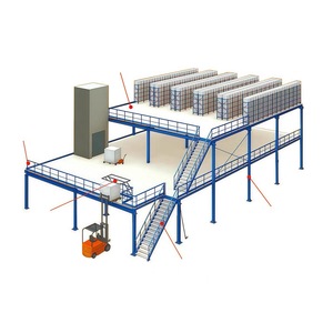Système de plancher en mezzanine modulaire robuste pour plateforme de stockage en entrepôt - Product Image 5