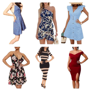 Vestito Casual estivo all'ingrosso per le donne stile Casual Sexy modello solido dolce spedizione casuale liquidazione inventario sconto alla rinfusa - Product Image 1