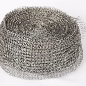 0.15mm 0.18mm 0.2mm 0.25mm 0.28mm 0.35mm stainless steel Knitted Wire Mesh For Vapour Liquid Filtering