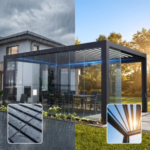 HENLIXO Pergola in Alluminio Verniciato a Polvere Retrattile <span class=keywords><strong>di</strong></span> Alta Qualità, Personalizzabile, Facile da Montare, Sistema Completo per Giardinaggio - Product Image 2