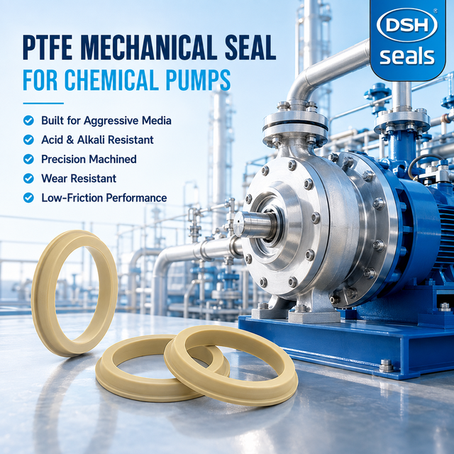 Heavy Duty Chemical Pump PTFE Seal Ring Corrosion Resistant Gasket for Centrifugal Process Pump Mechanical Seal