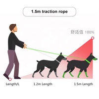 Kalung anjing, Harness anjing reflektif bernapas dan Set kalung anjing luar ruangan desainer rompi dan kerah untuk anak anjing perlengkapan hewan peliharaan Premium