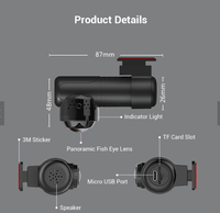 HD 1080P WiFi Voiture Dvr Dash Caméra 360 degrés Rotation Condensateur Parking voiture dvr dvr de voiture avec carte sim pas d'écran mode DXL-2001