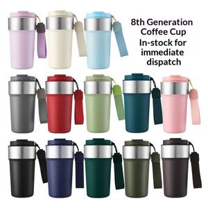 Food Grade 510Ml 17Oz Custom 304 Stainless Steel <b>Thermos</b> Vacuum Insulation Travel Car Coffee Tumbler <b>Cup</b> With Rope & Straw - Product Image 2