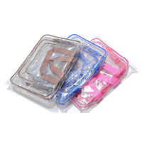 Sac de voyage transparent PVC étanche cosmétique maquillage sacs organisateur voir à travers plastique clair étui ensemble 3 en 1