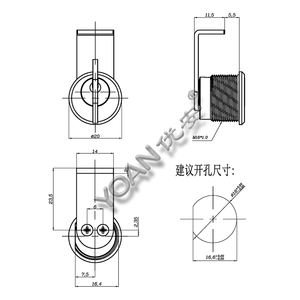 Haute qualité porte armoire boîte aux lettres cadenas casier serrure à came avec 2 clés tubulaires approvisionnement en gros - Product Image 3