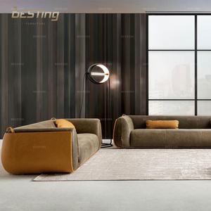 Nouveau canapé <span class=keywords><strong>Meir</strong></span> en velours et cuir personnalisable au design italien - Product Image 5