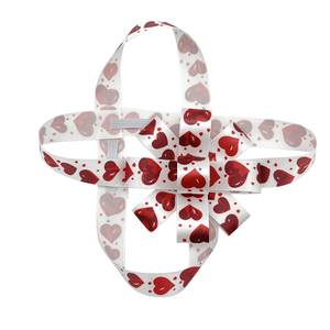 E-Magic 1 Inch Design <strong>Heat</strong> <strong>Transfer</strong> <strong>Printed</strong> Satin Ribbon Bow Colorful <strong>Pre</strong>-Tied Decorative Gift Bow for Valentine's Day Ribbon - Product Image 3