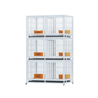Cages de reproduction pliables de luxe pour chats avec fermeture à bouton, cadre en fer, motif animalier, boîte de reproduction durable