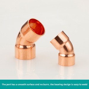 Đồng <span class=keywords><strong>45</strong></span> ° 135 ° độ khuỷu tay dày hàn ổ cắm góc khuỷu tay điều hòa không khí lạnh phụ kiện đường Ống mở rộng - Product Image 3