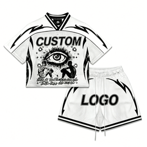Ensemble Maillot et Short de Sport Personnalisé Imprimé Respirant Style Y2K Néo-Rétro Été 100% Polyester Élégant - Product Image 1