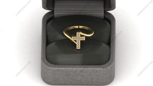 18K Gold Plated <b>Sterling</b> <b>Silver</b> Prong <b>Set</b> Dainty Stackable <b>Ring</b> <b>Set</b> Women Moissanite Cross Thin Luxury Certified <b>Rings</b> Trendy - Product Image 3