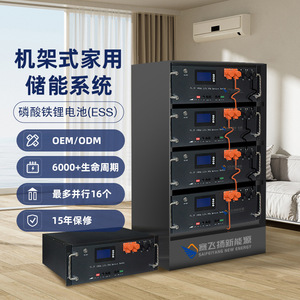 LiFePO4 Rack Mounted <b>Energy</b> <b>Storage</b> <b>System</b> 51.2V 100Ah With BMS Home Use - Product Image 2