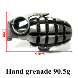 Hebilla de Cinturón con Diseño de Calavera y <span class=keywords><strong>Granada</strong></span> <span class=keywords><strong>3D</strong></span>, Estilo Punk Rock Occidental, Aleación de Zinc Resistente, Sin Níquel, con Recubrimiento Antioxidante - Product Image 3