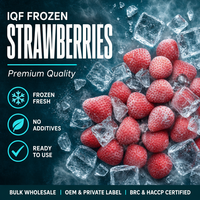 IQF Diepvries Aardbeien Hele Zoete Diepvriesvruchten voor Jam en Smoothie Productie Bulkverpakking 10kg per doos