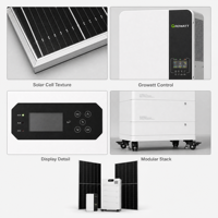 Sistem Tenaga Surya PV Hibrida Cerdas 50kW 100kW On Grid dan Off Grid untuk Komersial dan Industri, Paket Surya Lengkap