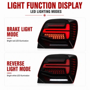 Feux arrière LED fumés pour Volkswagen Polo 2011-2018 avec clignotants séquentiels - Product Image 3
