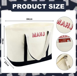 Bolsa <span class=keywords><strong>de</strong></span> Lona Grande <span class=keywords><strong>de</strong></span> Lujo para Mahjong Americano con Compartimentos y Bolsa para Accesorios, <span class=keywords><strong>Mesa</strong></span> <span class=keywords><strong>de</strong></span> Almacenamiento Portátil para Noches <span class=keywords><strong>de</strong></span> <span class=keywords><strong>Juego</strong></span> y Viajes - Product Image 2