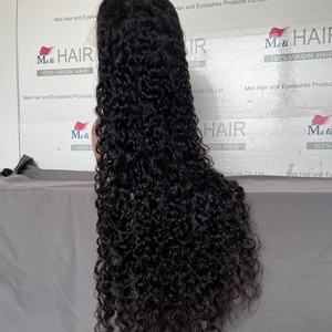 Peluca frontal completa rizada birmana 13x6, pelucas de cabello humano con encaje frontal suizo de onda de agua, unidad HD transparente 13x6 para mujeres afroamericanas - Product Image 1