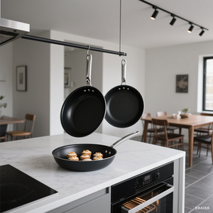 Recubrimiento antiadherente de acero inoxidable, utensilios de cocina, sartén con mango, sartén - Product Image 1