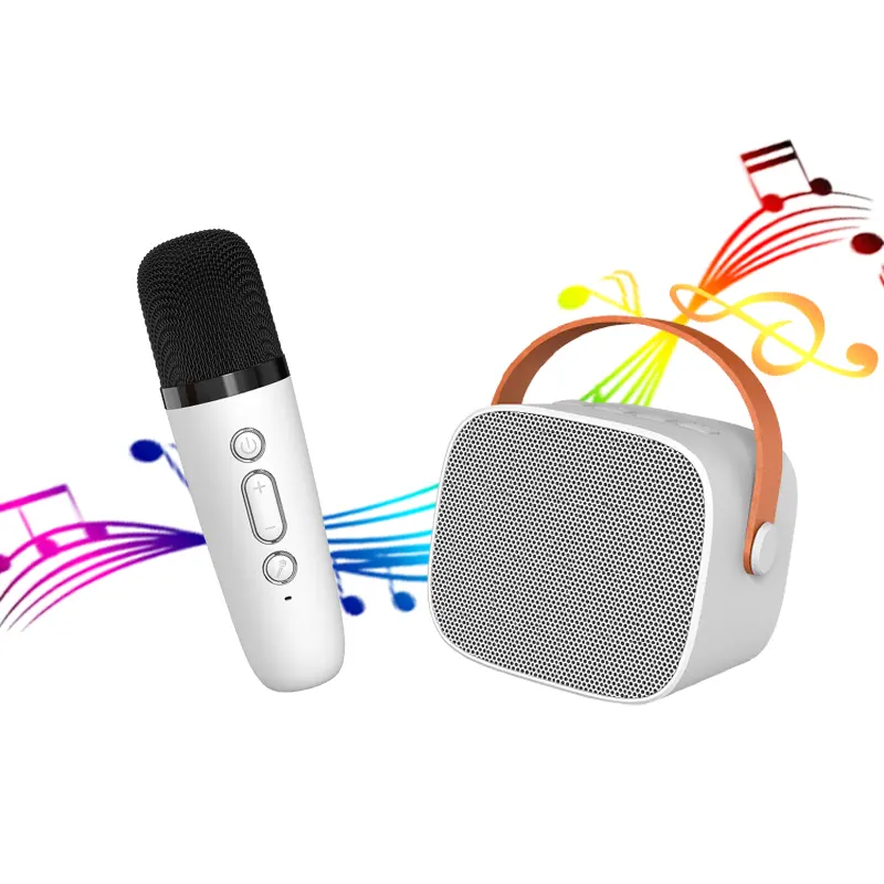High Quality 3D Stereo Surround Wireless Speaker Music Player Mini Sing Karaoke Speaker With Mic