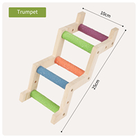 Échelle pour perroquet pour cage, jouet d'escalade en bois avec perchoirs colorés pour le bec, pour petits oiseaux