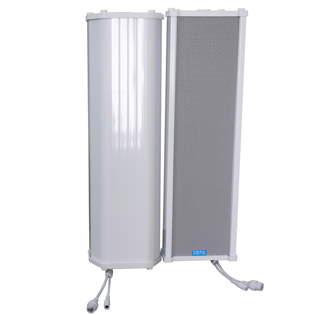 Outdoor Column Speaker White/Champagne Color 30-120W 5inch IPX-6 Waterproof Supports SIP/IP/WIFI/4G & Mobile Phone Use
