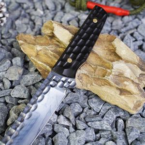 Elegante Cuchillo de Hoja Fija de Acero Inoxidable Hecho a Mano con Mango de Madera de Ébano, Portátil para Camping, Caza y Actividades al Aire Libre, con Funda, Grado DIY - Product Image 4