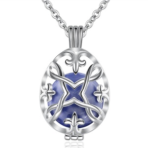 Chime música Angel bola llamada medallón collar de corazón hueco aromaterapia collar de difusor del aceite esencial - Product Image 6