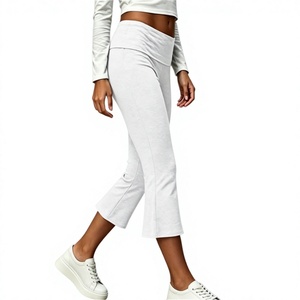 Leggings Capri OEM para Mujer, Cintura Alta, Corte Bootcut, Pantalones de Yoga Elásticos y Cómodos para Gimnasio, Fitness, Running y Entrenamiento Atlético - Product Image 6