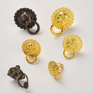 Chinese Style Lion Head Door <b>Knobs</b> Zinc Alloy Plated <b>Gold</b> And Bronze For <b>Cabinet</b> Decorative Hardware 2 2.5 3Cm - Product Image 3