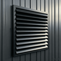 Volets de ventilation à lame plate modernes, écologiques, en alliage d'aluminium architectural OEM