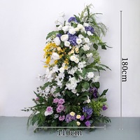 Fleurs artificielles NINI en gros pour la décoration d'arche de mariage, arche de fleurs en soie artificielle haut de gamme pour la décoration de mariage d'hôtel