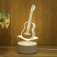 Lámpara de oso con patrón personalizado de Anime, luz de noche LED de ilusión 3D moderna, lámpara de mesa de tamaño medio ABS para decoración del hogar, vacaciones para niños