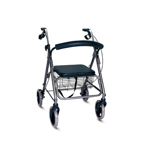 Ajustable plegable gente <span class=keywords><strong>vieja</strong></span> Rollator Walker con asiento y cesta <span class=keywords><strong>de</strong></span> <span class=keywords><strong>la</strong></span> compra - Product Image 4