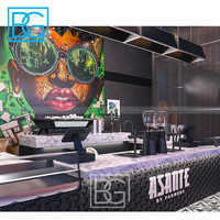 Table de café intelligente Comptoir de bar pour boissons Boutique de cafés Designs de décoration de cafés avec magasin de thé au lait Design d'intérieur