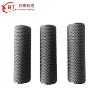 Rouleau en aluminium moleté embossé BT06 |   Fabrication OEM de rouleaux de texture industrielle à motif de points de diamant personnalisés