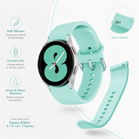 Correa de Reloj de Silicona de 20 mm, Agradable al Tacto, de Liberación Rápida, Correa Deportiva para Samsung Galaxy Watch 3 4 5 6 7 Classic Workout con Hebilla de Pin