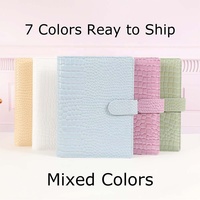 Yihe Meilleure Vente 7 Couleurs A5 En Cuir De Crocodile Doux 35MM 6 Anneaux Classeur Agenda Planificateur Couverture Budget-Friendly Cahier À Feuilles Mobiles