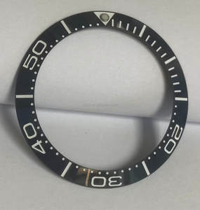 Remplacement de <span class=keywords><strong>lunette</strong></span> en platine et céramique d'origine pour OMG pour mouvement de montre mécanique pour homme de 38,1 mm, boîtier noir/bleu foncé - Product Image 6