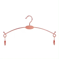 Cintres de luxe avec logo personnalisé cintres de bikini sous-vêtements en métal à pinces ajustables pour affichage
