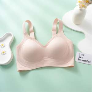 Sujetador sin Costuras de Alta Calidad, Suave y Transpirable, Color Nude, con Tirantes Anchos Ajustables, Push-Up, Sin Varillas, Soporte Sólido, Copa 3/4 - Product Image 6